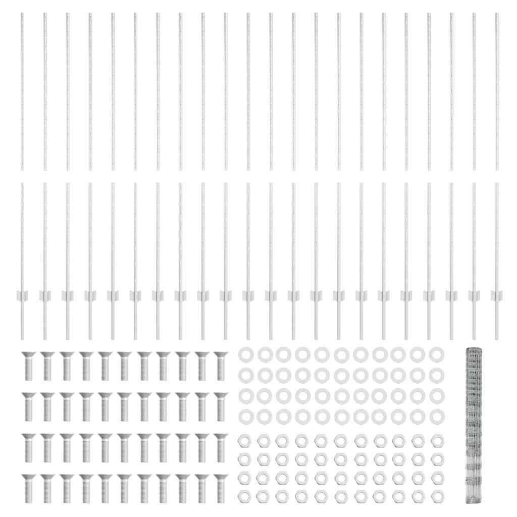 Hek met Paal Zilver 1,5 x 50 m Staal is nu te koop bij PeponiXL, paradijselijk wonen!
