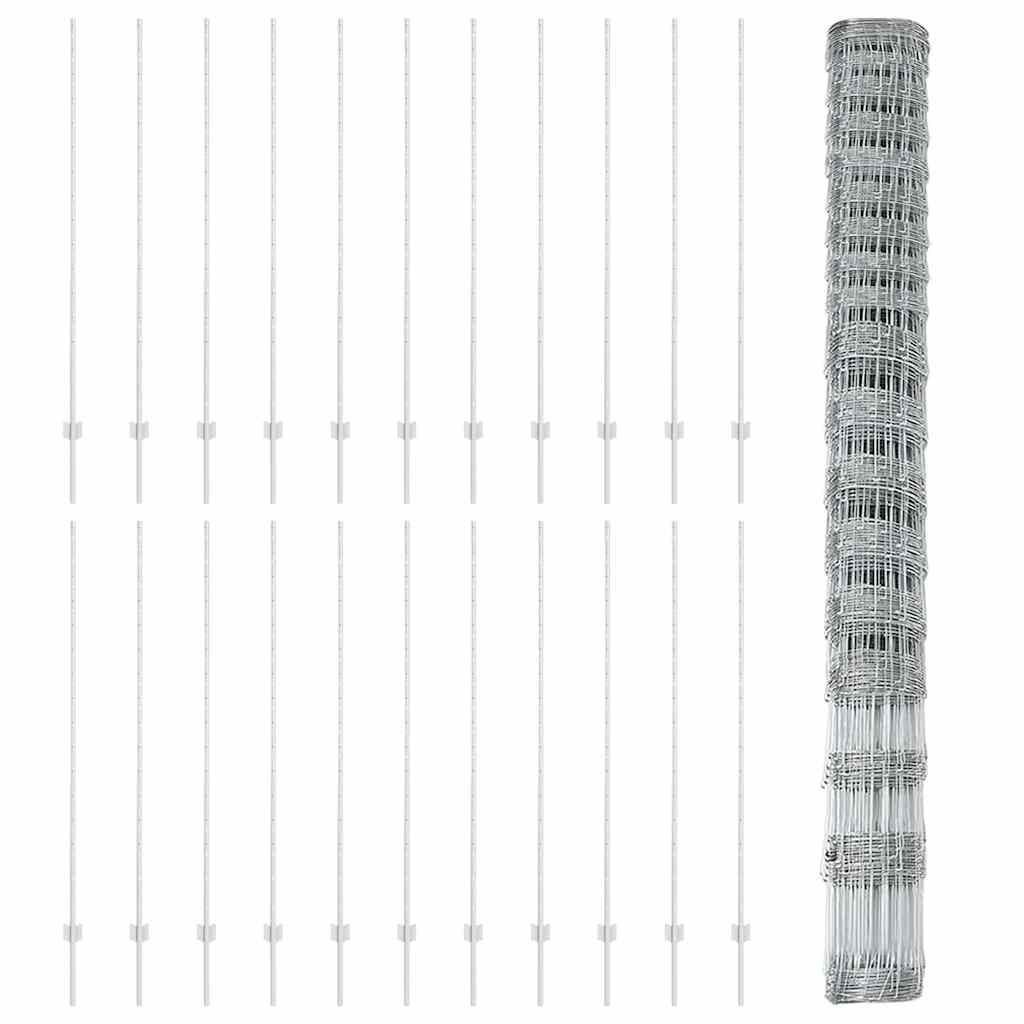 Hek met Paal Zilver 1,5 x 50 m Staal is nu te koop bij PeponiXL, paradijselijk wonen!