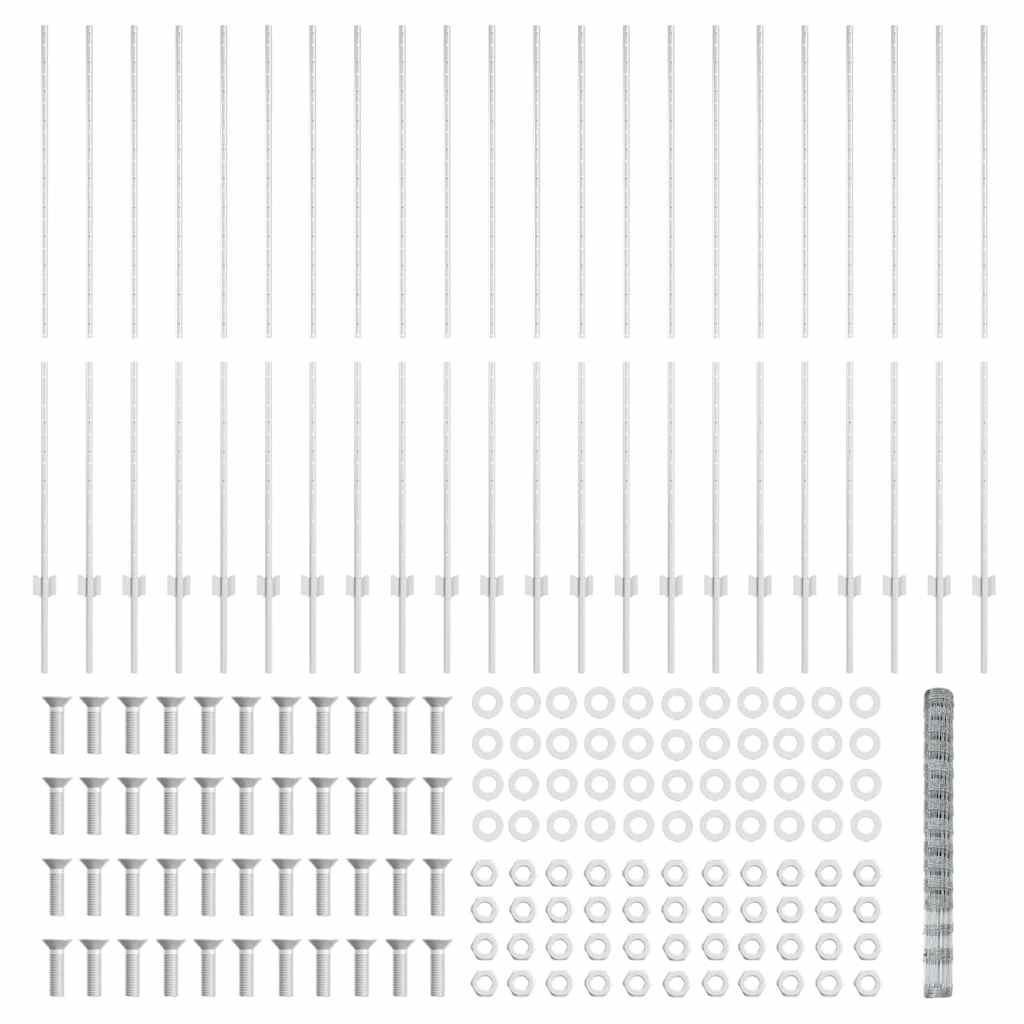 Hek met Paal Zilver 1,6 x 50 m Staal is nu te koop bij PeponiXL, paradijselijk wonen!
