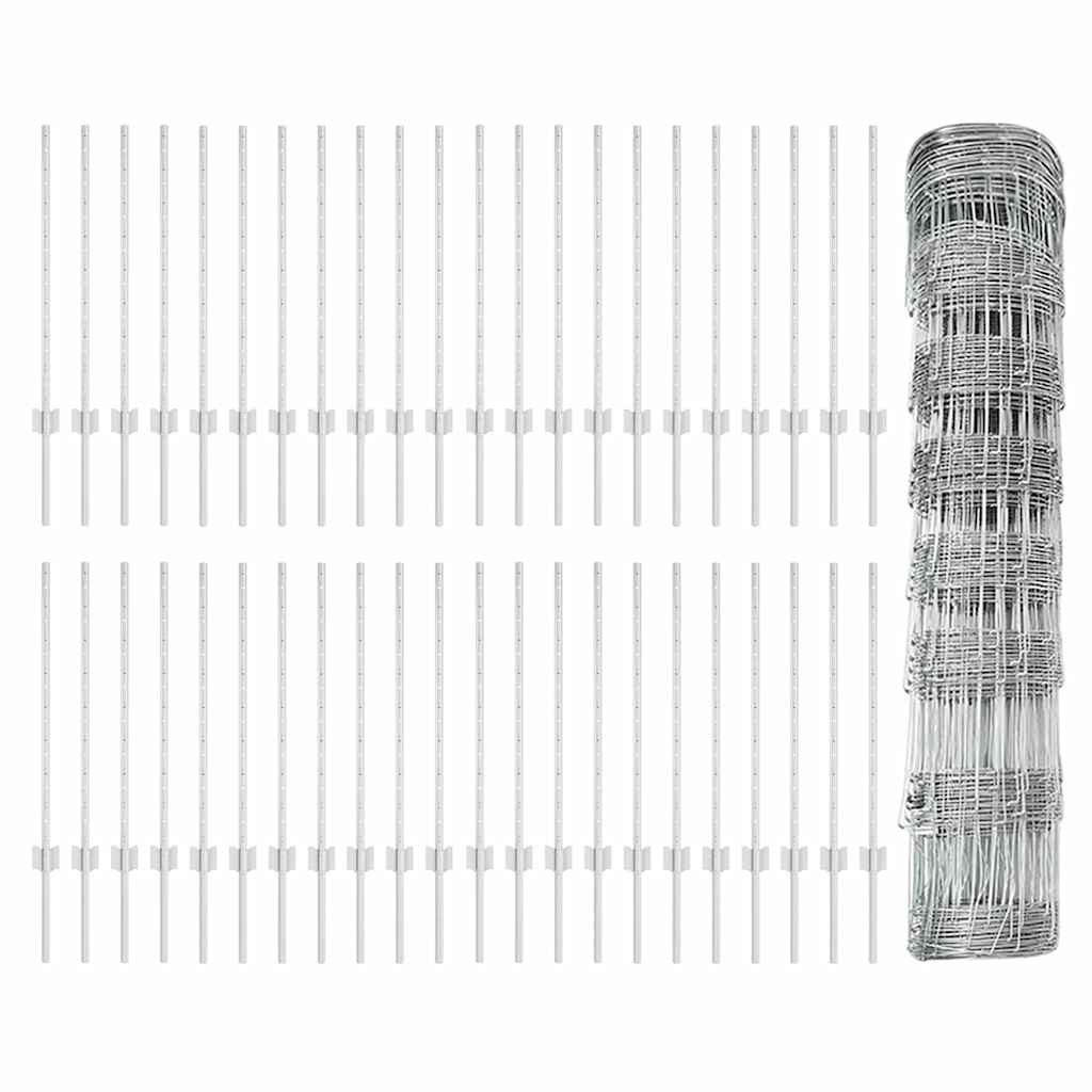 Hek met Paal Zilver 0,8 x 100 m Staal is nu te koop bij PeponiXL, paradijselijk wonen!