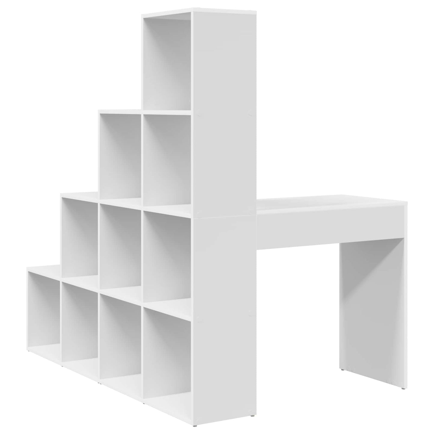 Hoekbureau met plank Wit 101,5 x 149,5 x 149,5 cm Bewerkt hout