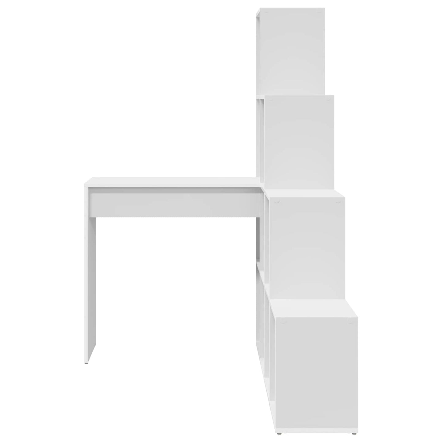 Hoekbureau met plank Wit 101,5 x 149,5 x 149,5 cm Bewerkt hout