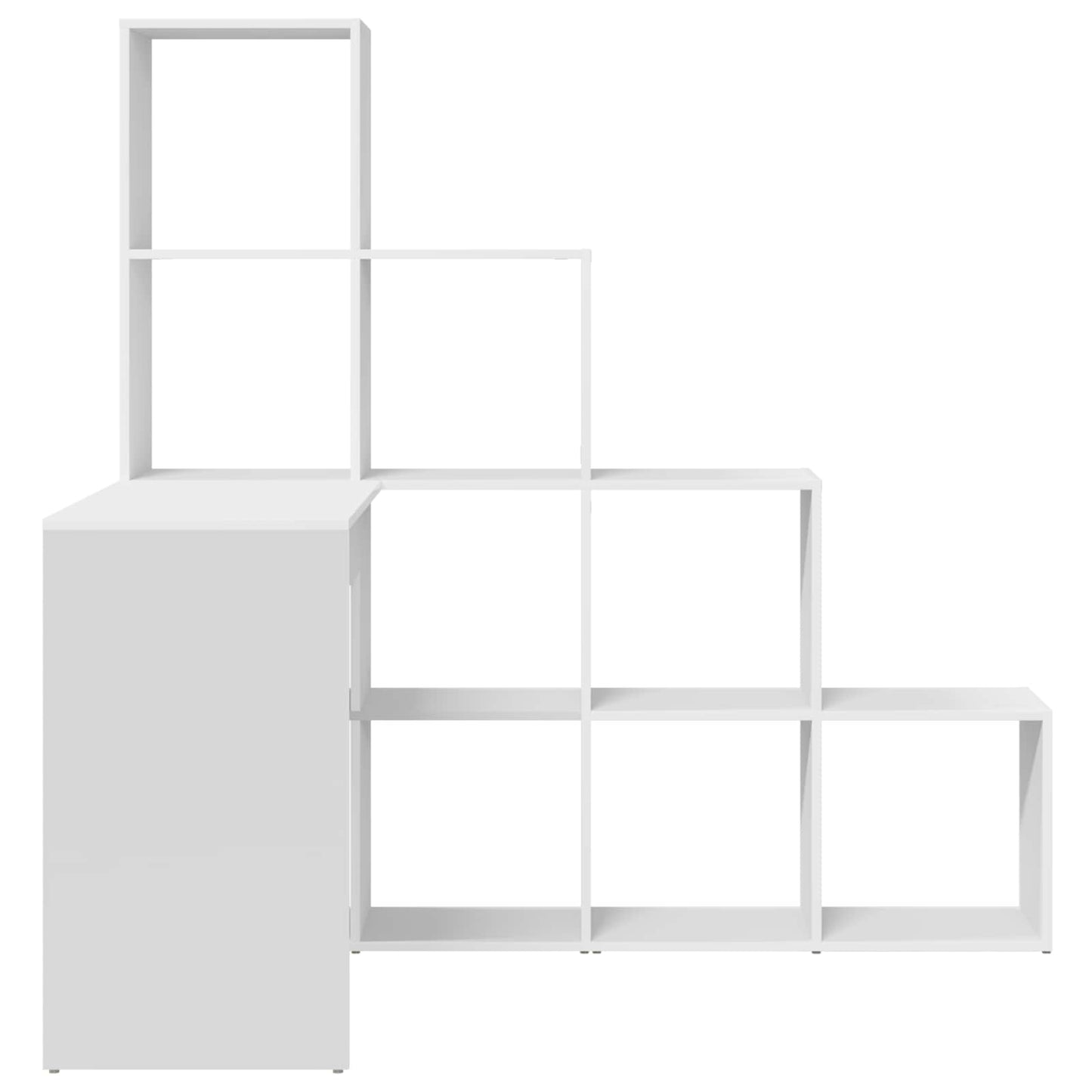 Hoekbureau met plank Wit 101,5 x 149,5 x 149,5 cm Bewerkt hout