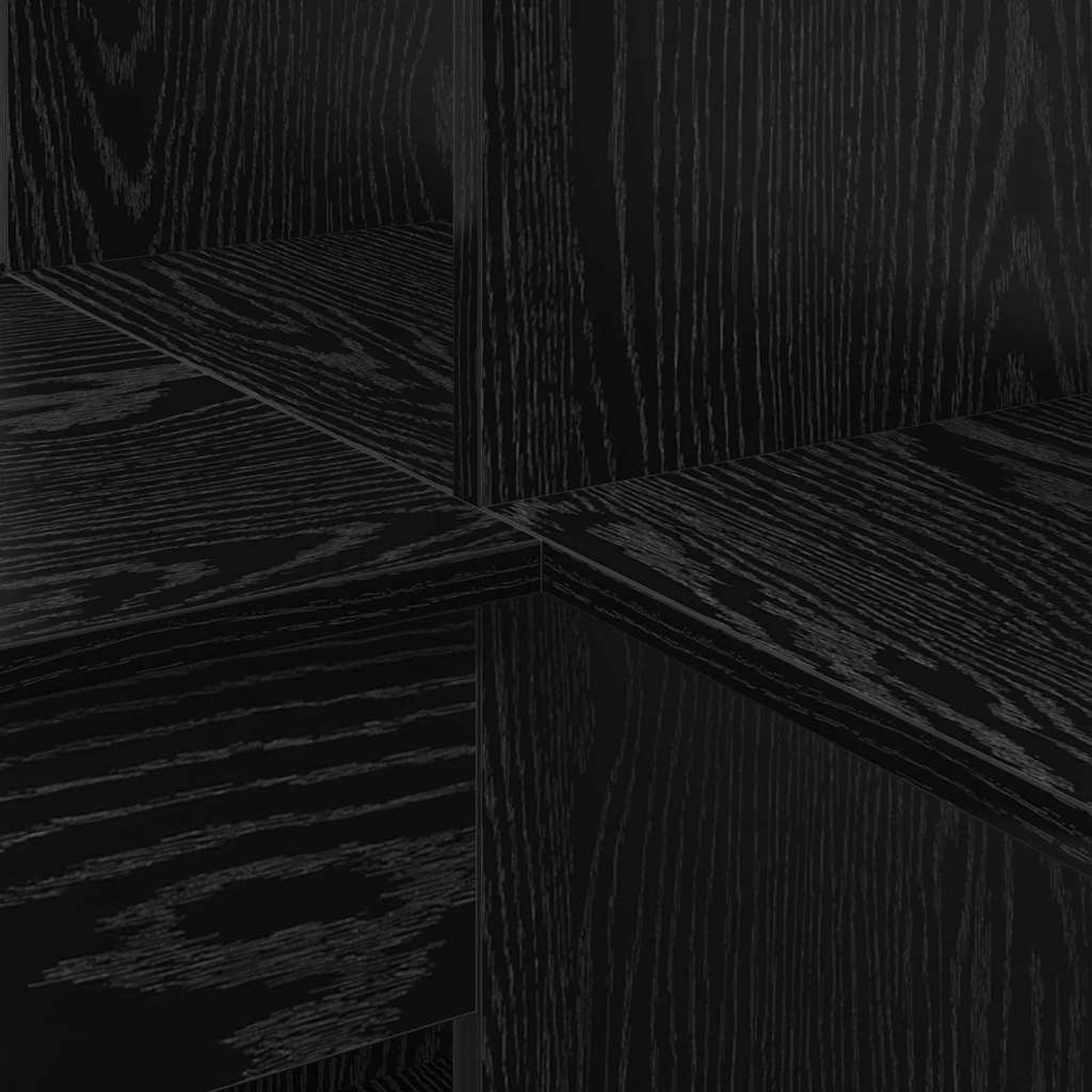 Hoekbureau Zwart Eiken 101,5 x 149,5 x 149,5 cm Bewerkt hout is nu te koop bij PeponiXL, paradijselijk wonen!