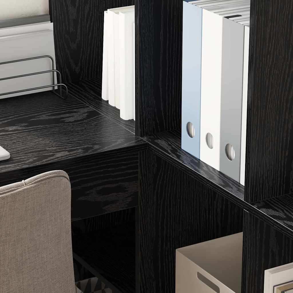 Hoekbureau Zwart Eiken 101,5 x 149,5 x 149,5 cm Bewerkt hout is nu te koop bij PeponiXL, paradijselijk wonen!