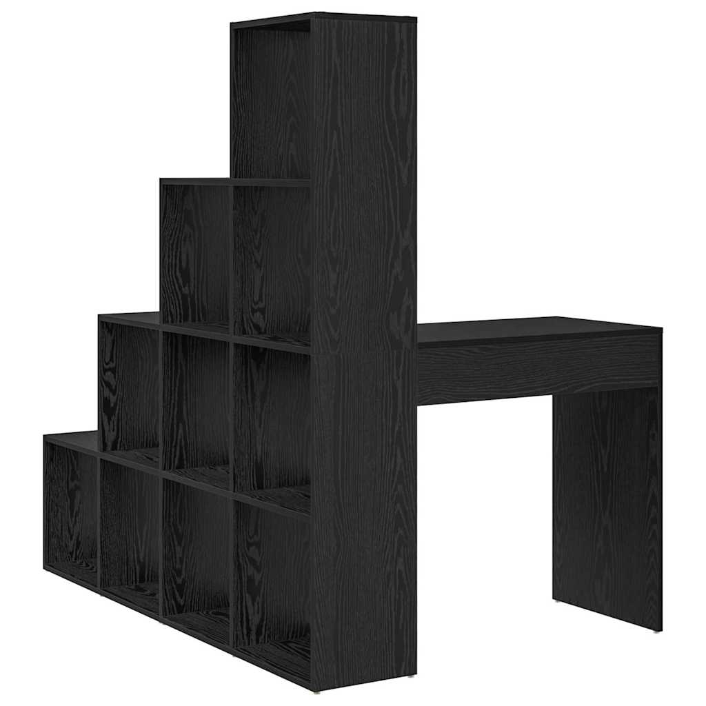 Hoekbureau Zwart Eiken 101,5 x 149,5 x 149,5 cm Bewerkt hout is nu te koop bij PeponiXL, paradijselijk wonen!