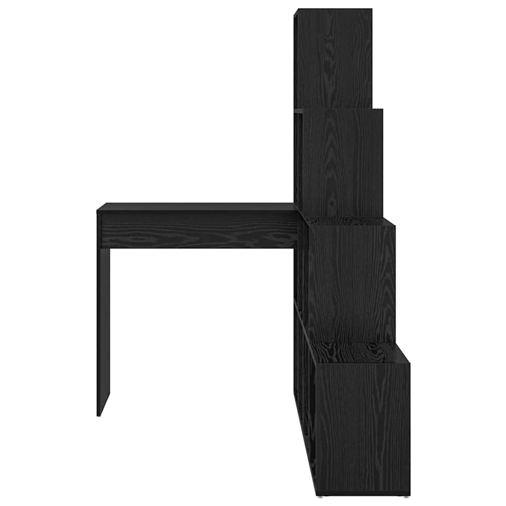 Hoekbureau Zwart Eiken 101,5 x 149,5 x 149,5 cm Bewerkt hout is nu te koop bij PeponiXL, paradijselijk wonen!