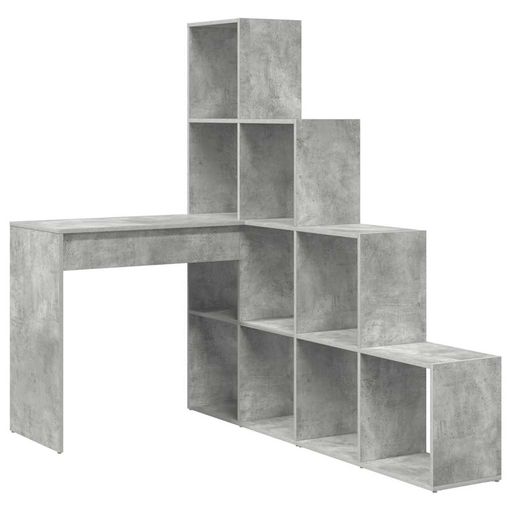 Hoekbureau Beton Grijs 101,5 x 149,5 x 149,5 cm Bewerkt hout is nu te koop bij PeponiXL, paradijselijk wonen!