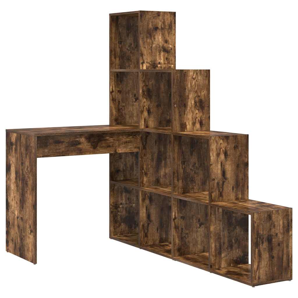 Hoekbureau Gerookt eiken 101,5 x 149,5 x 149,5 cm Bewerkt hout is nu te koop bij PeponiXL, paradijselijk wonen!