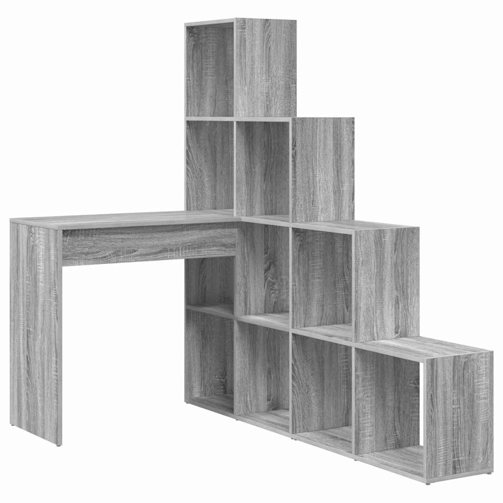 Hoekbureau Grijs Sonoma 101,5 x 149,5 x 149,5 cm Bewerkt hout is nu te koop bij PeponiXL, paradijselijk wonen!