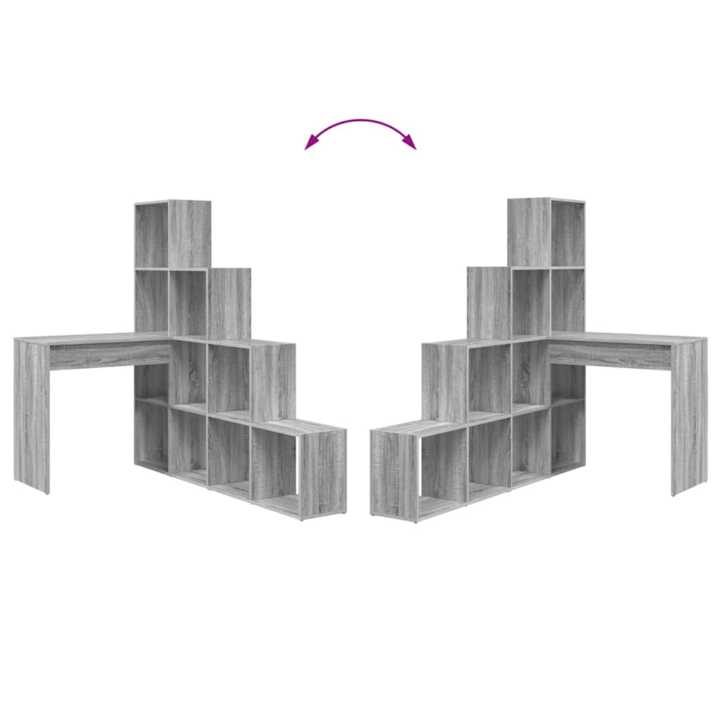 Hoekbureau Grijs Sonoma 101,5 x 149,5 x 149,5 cm Bewerkt hout is nu te koop bij PeponiXL, paradijselijk wonen!