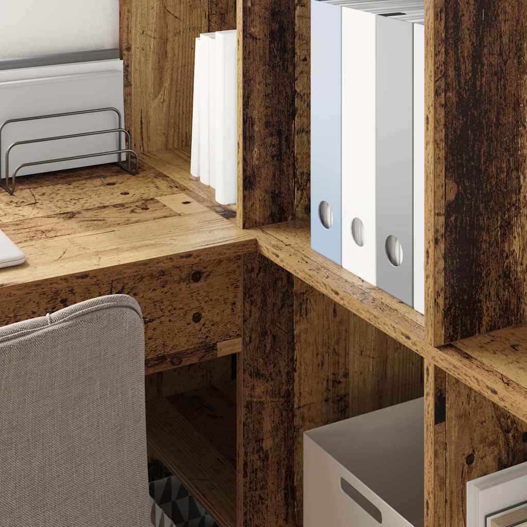 Hoekbureau Oud Hout 101,5 x 149,5 x 149,5 cm Bewerkt hout is nu te koop bij PeponiXL, paradijselijk wonen!