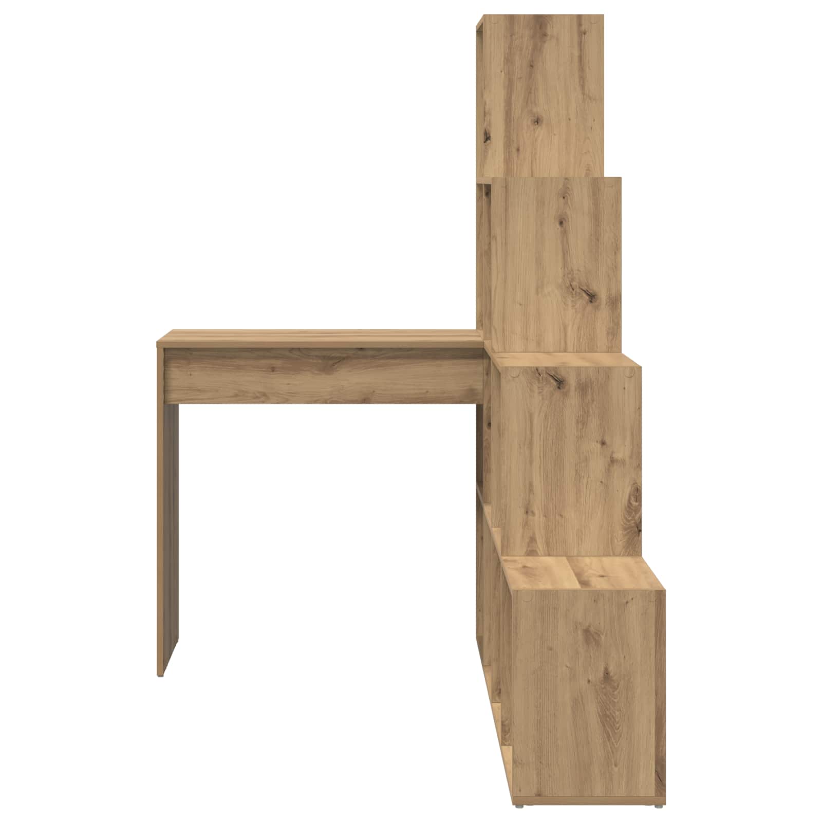 Hoekbureau Artisan Eiken Bewerkt hout 101,5 x 149,5 x 149,5 cm is nu te koop bij PeponiXL, paradijselijk wonen!