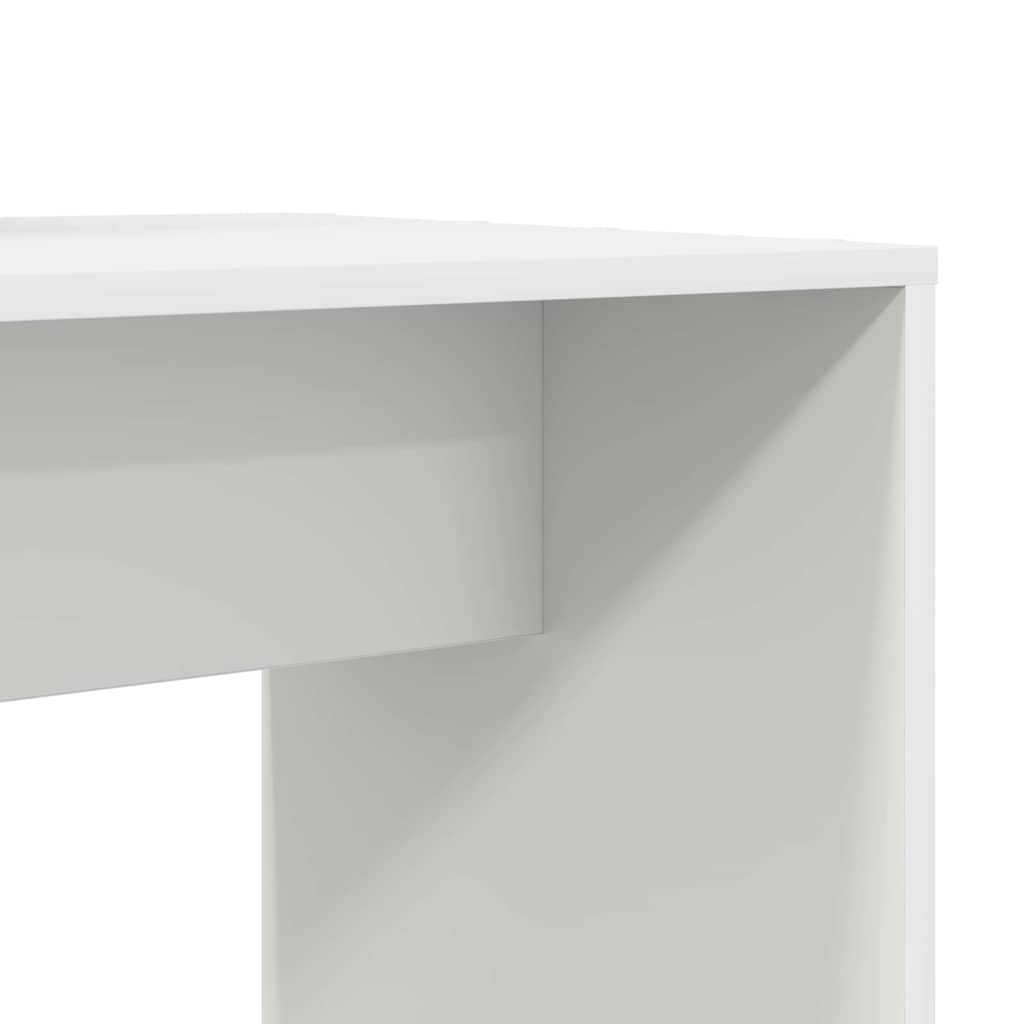 Bureau met plank Wit 138,5 x 55 x 143 cm Bewerkt hout is nu te koop bij PeponiXL, paradijselijk wonen!