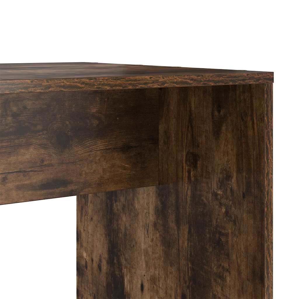 Bureau met plank Gerookt eiken 138,5 x 55 x 143 cm Bewerkt hout is nu te koop bij PeponiXL, paradijselijk wonen!