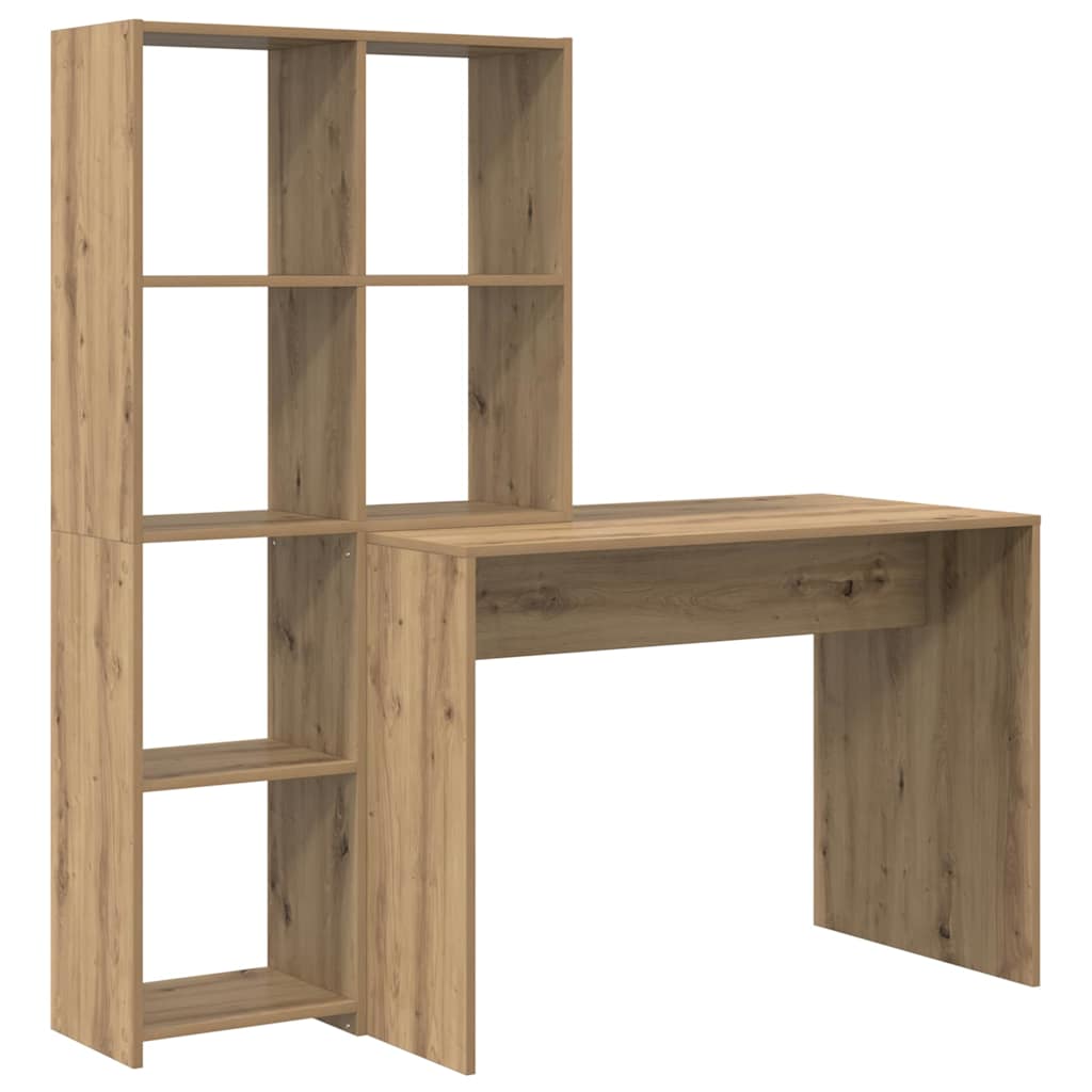 Bureau met plank Artisan Eiken 138,5 x 55 x 143 cm Bewerkt hout is nu te koop bij PeponiXL, paradijselijk wonen!