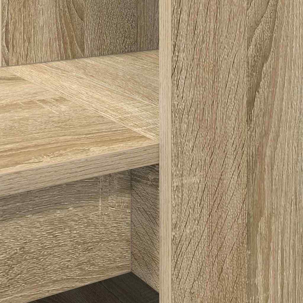 Bureau met plank Sonoma Eiken 122 x 67 x 145 cm Bewerkt hout is nu te koop bij PeponiXL, paradijselijk wonen!