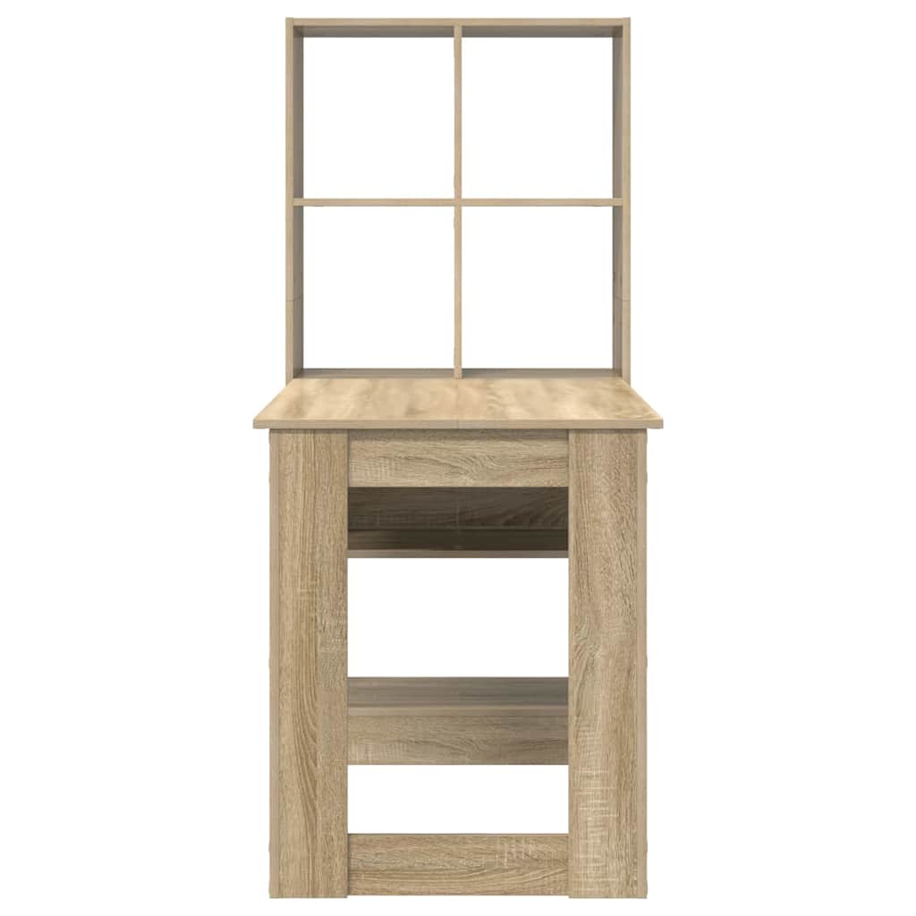 Bureau met plank Sonoma Eiken 122 x 67 x 145 cm Bewerkt hout is nu te koop bij PeponiXL, paradijselijk wonen!