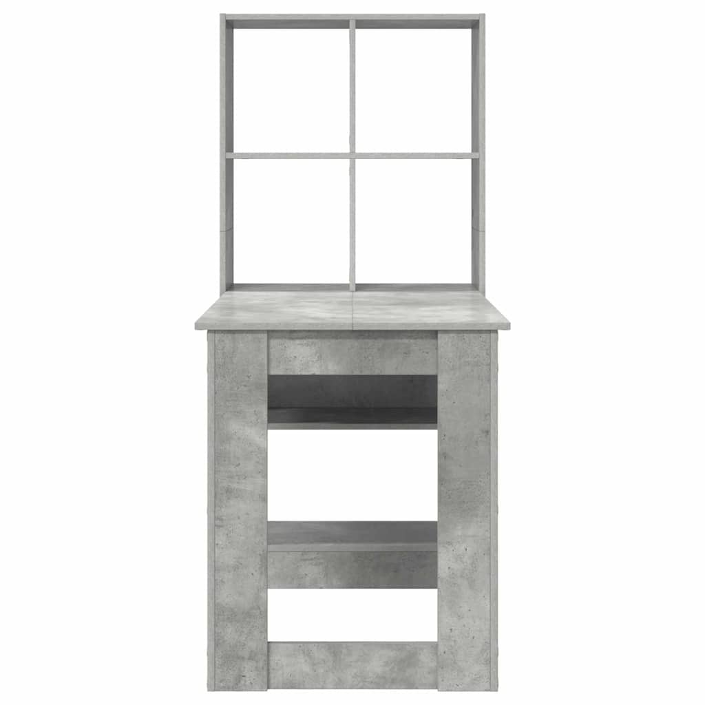 Bureau met plank Beton Grijs 122 x 67 x 145 cm Bewerkt hout is nu te koop bij PeponiXL, paradijselijk wonen!