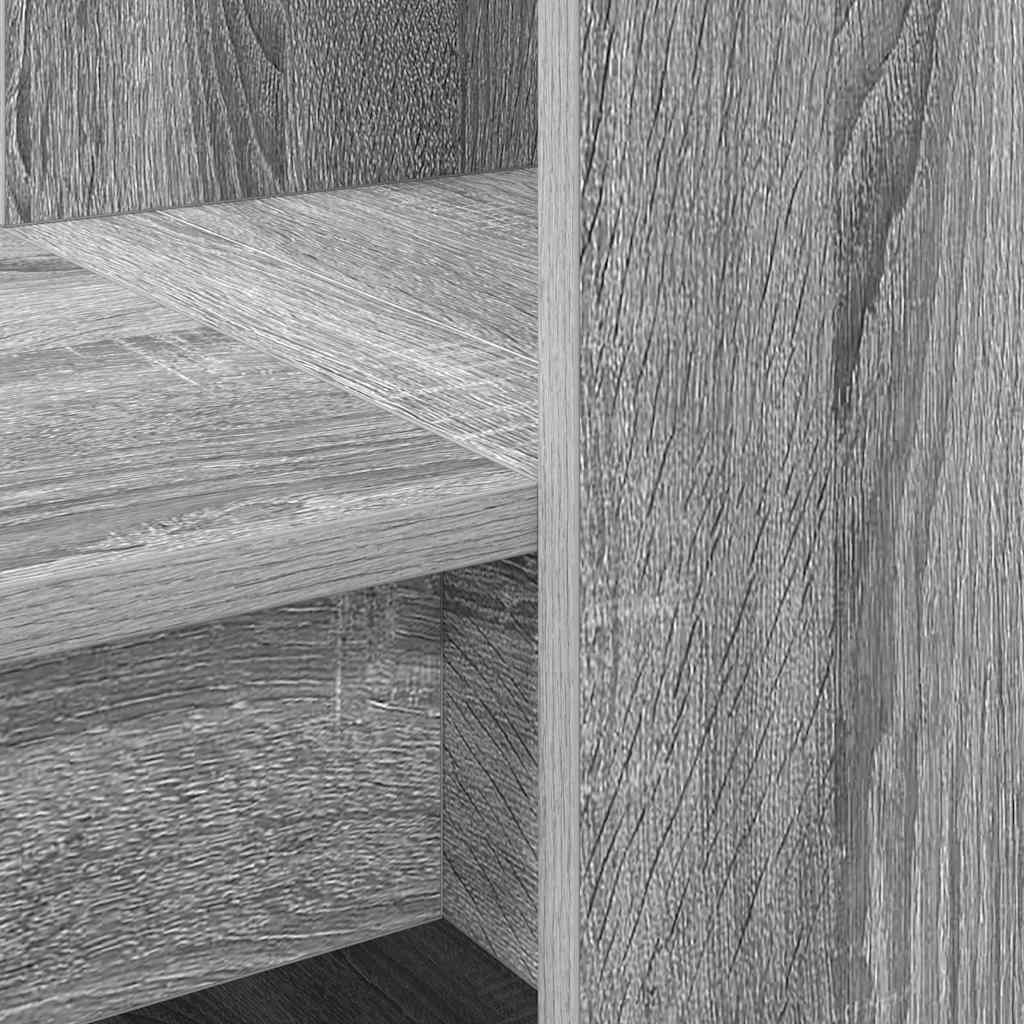 Bureau met plank Grijs Sonoma 122 x 67 x 145 cm Bewerkt hout is nu te koop bij PeponiXL, paradijselijk wonen!