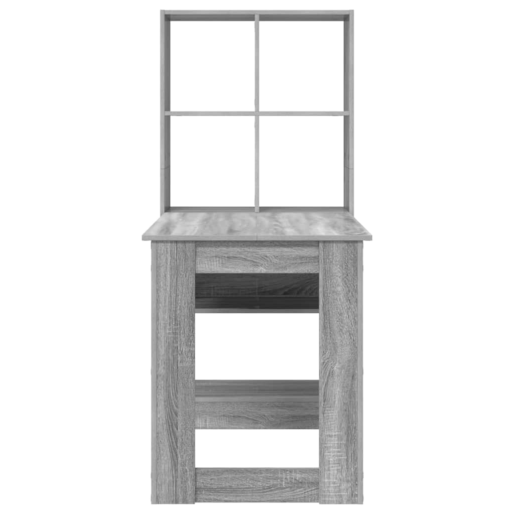 Bureau met plank Grijs Sonoma 122 x 67 x 145 cm Bewerkt hout is nu te koop bij PeponiXL, paradijselijk wonen!