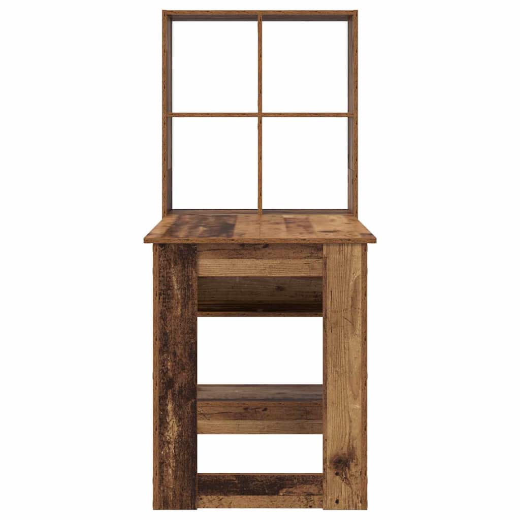 Bureau met plank Oud Hout 122 x 67 x 145 cm Bewerkt hout is nu te koop bij PeponiXL, paradijselijk wonen!