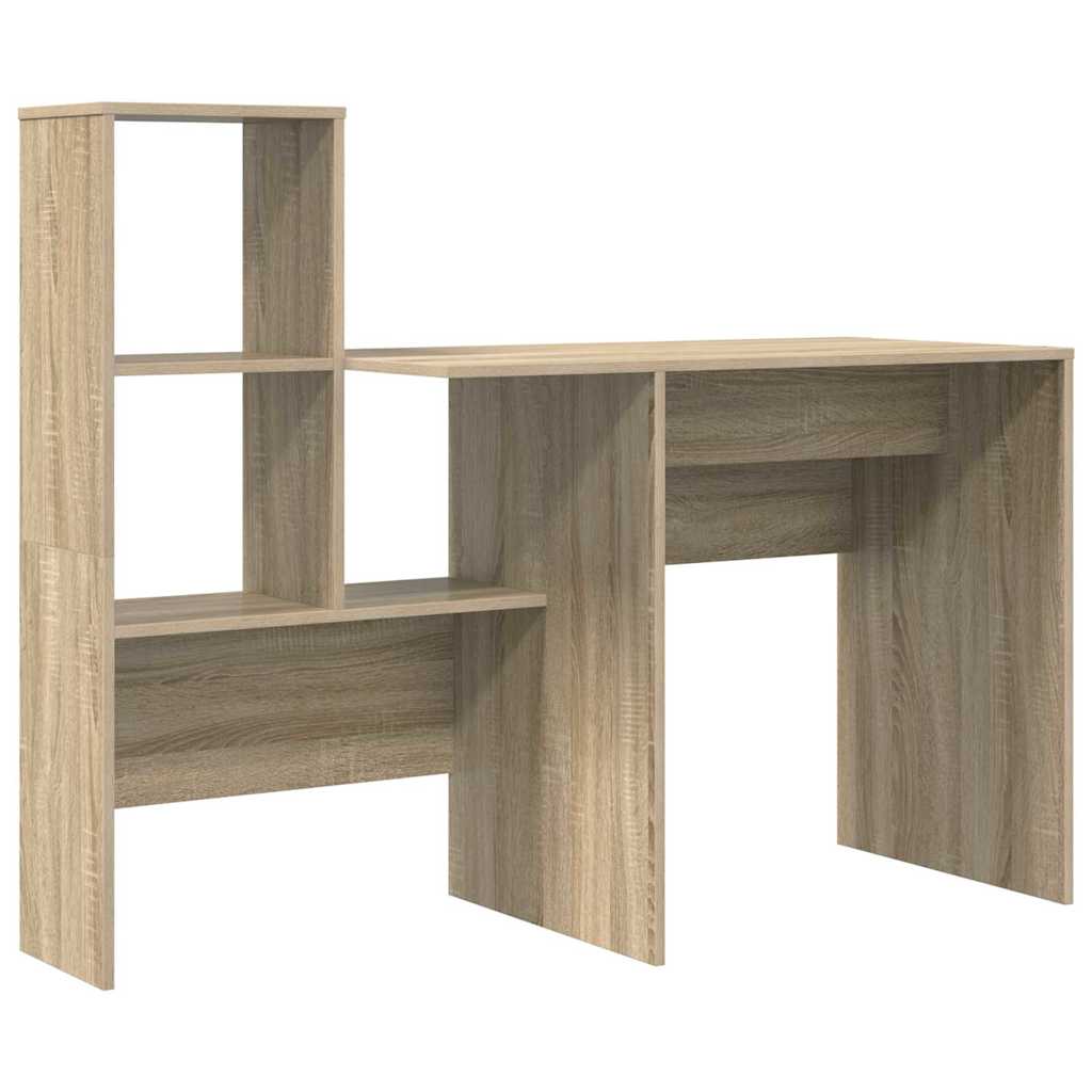 Bureau met lade Sonoma Eiken 131,5 x 50 x 106,5 cm Bewerkt hout is nu te koop bij PeponiXL, paradijselijk wonen!