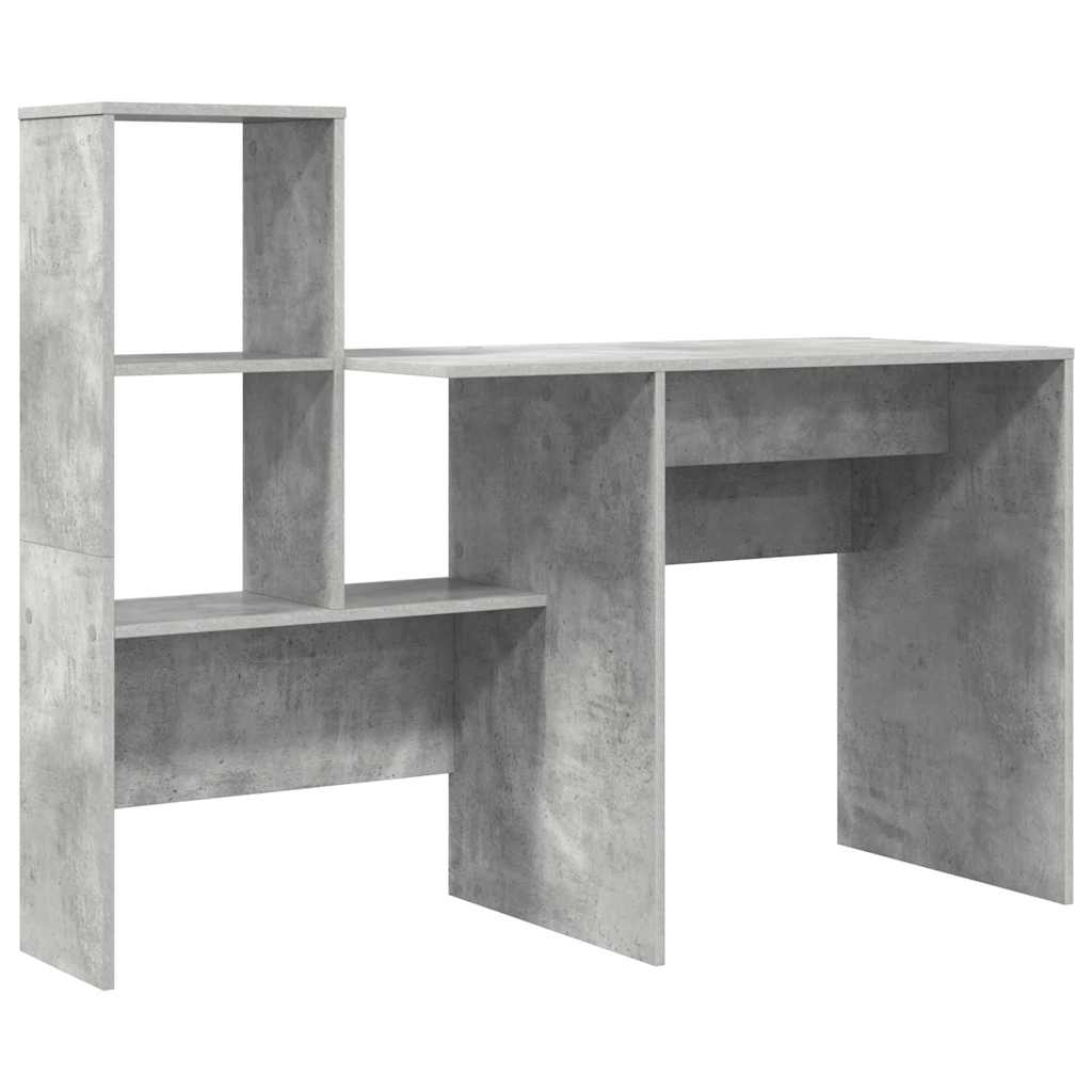 Bureau met lade Beton Grijs 131,5 x 50 x 106,5 cm Bewerkt hout is nu te koop bij PeponiXL, paradijselijk wonen!