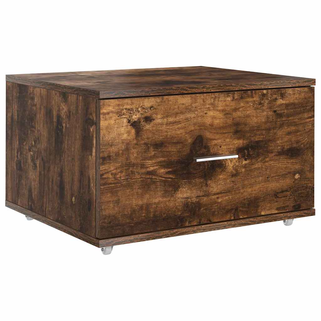 Bureau Gerookt eiken 131,5 x 50 x 106,5 cm Bewerkt hout is nu te koop bij PeponiXL, paradijselijk wonen!