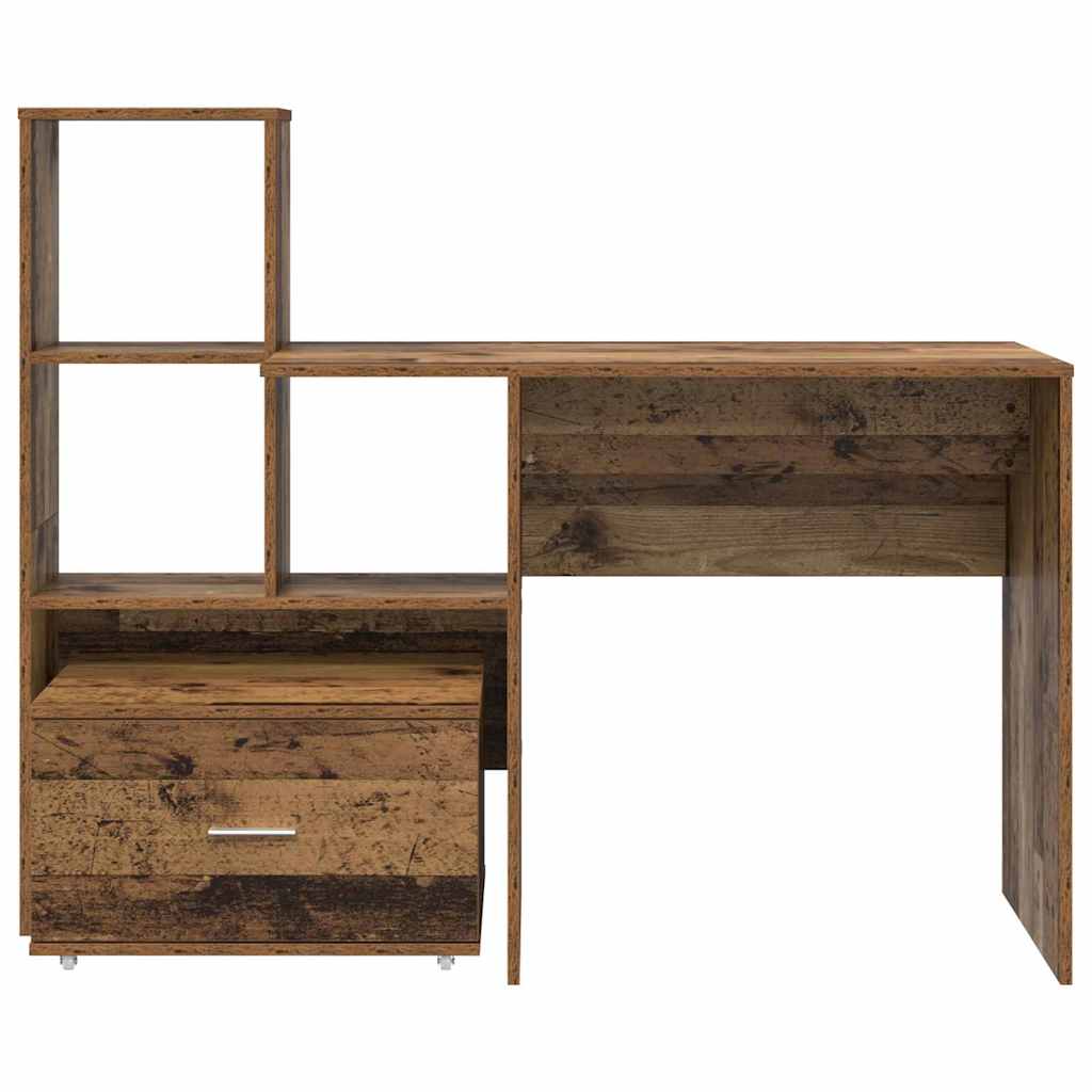 Bureau met lade Oud Hout 131,5 x 50 x 106,5 cm Bewerkt hout is nu te koop bij PeponiXL, paradijselijk wonen!