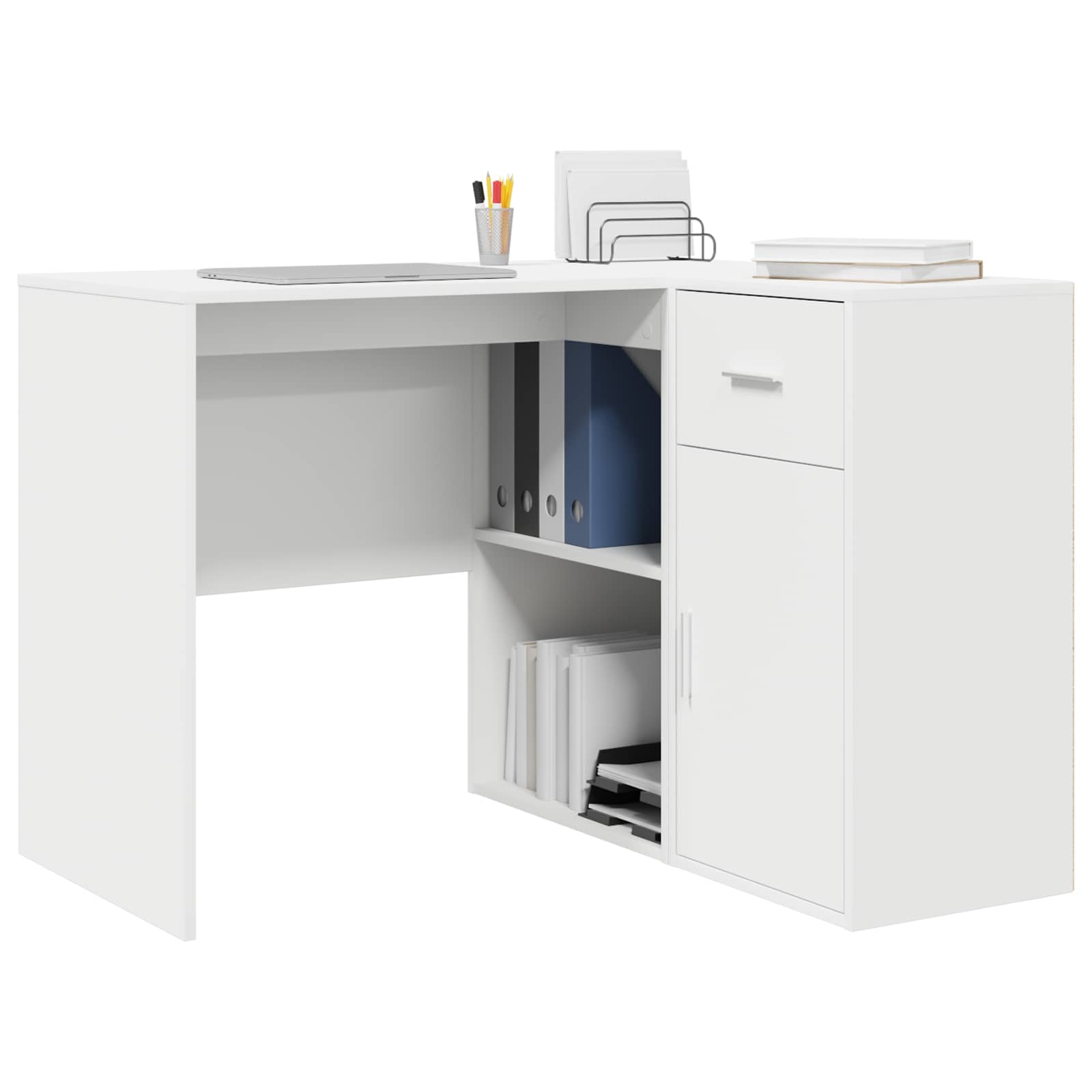 Hoekbureau met lade Wit 102 x 88 x 75 cm is nu te koop bij PeponiXL, paradijselijk wonen!