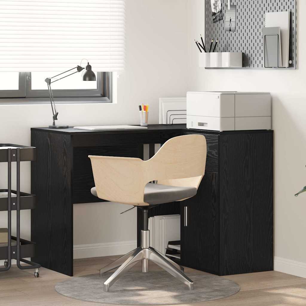 Hoekbureau met lade Zwart Eiken 102 x 88 x 75 cm is nu te koop bij PeponiXL, paradijselijk wonen!