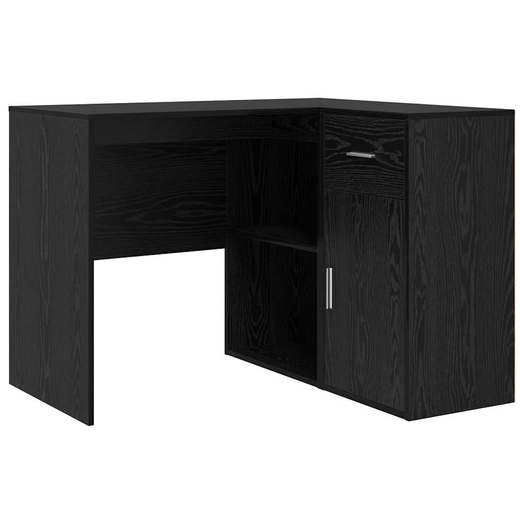 Hoekbureau met lade Zwart Eiken 102 x 88 x 75 cm is nu te koop bij PeponiXL, paradijselijk wonen!