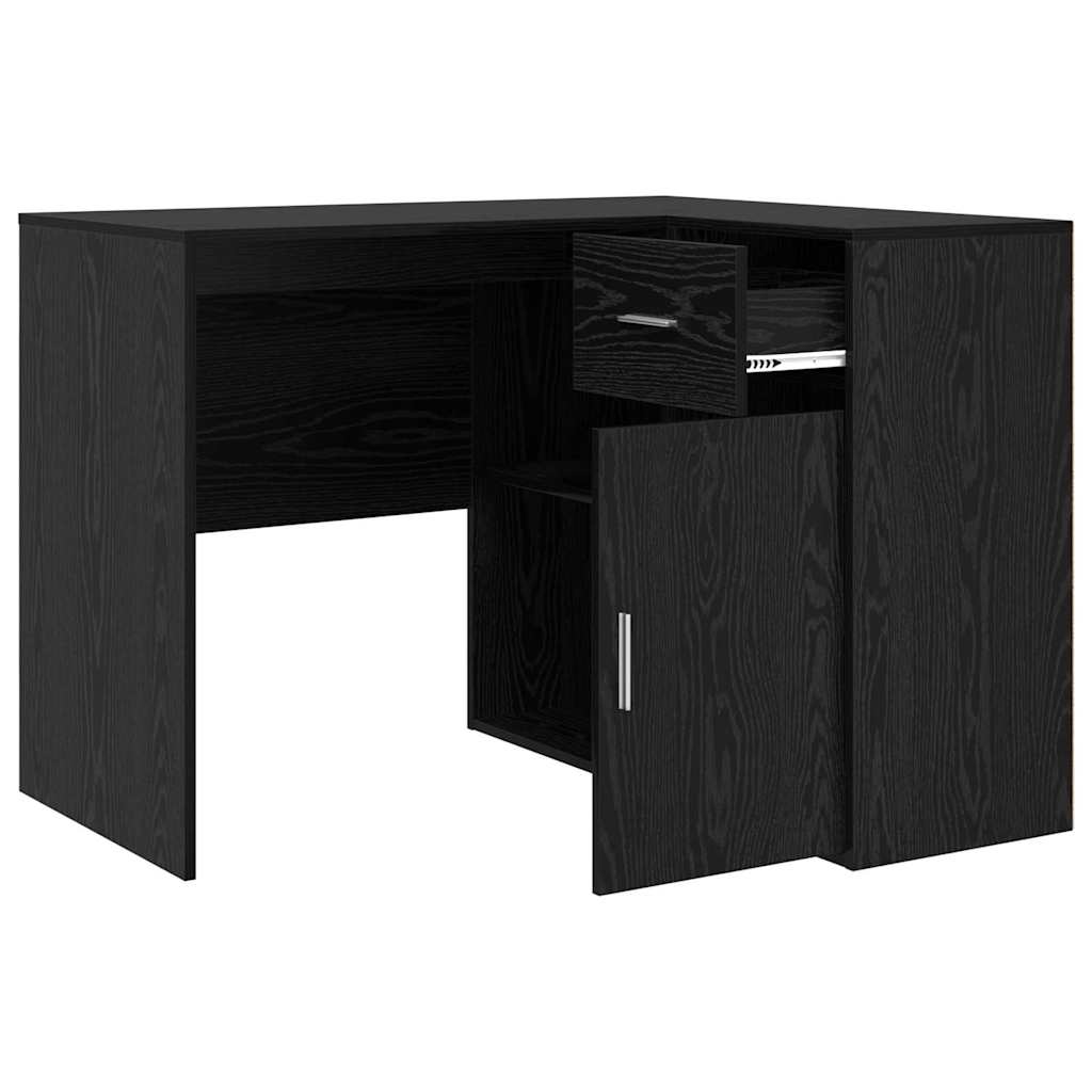 Hoekbureau met lade Zwart Eiken 102 x 88 x 75 cm is nu te koop bij PeponiXL, paradijselijk wonen!