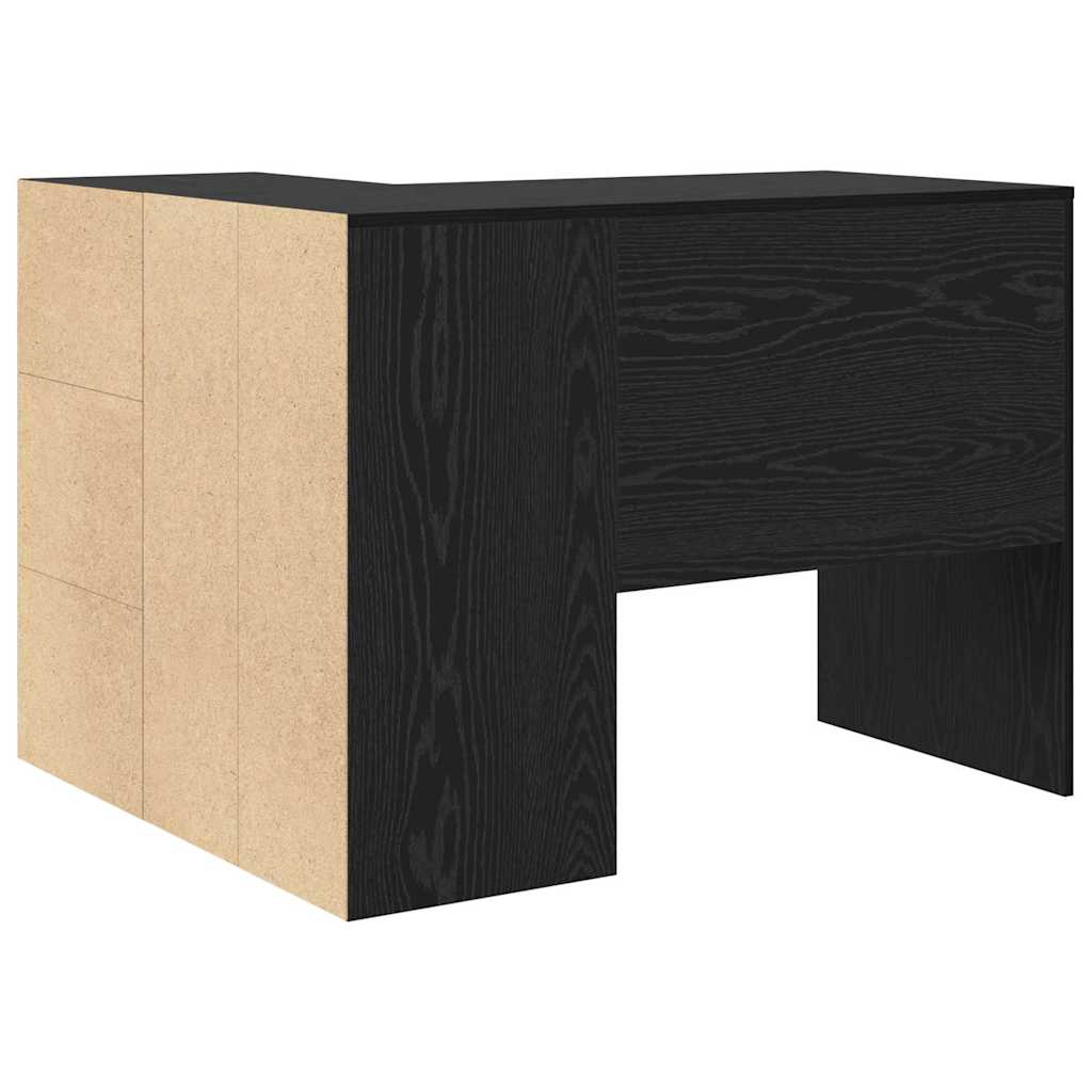Hoekbureau met lade Zwart Eiken 102 x 88 x 75 cm is nu te koop bij PeponiXL, paradijselijk wonen!
