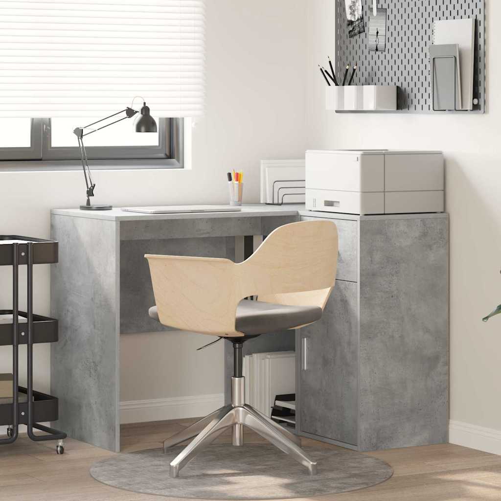 Hoekbureau met lade Beton Grijs 102 x 88 x 75 cm is nu te koop bij PeponiXL, paradijselijk wonen!