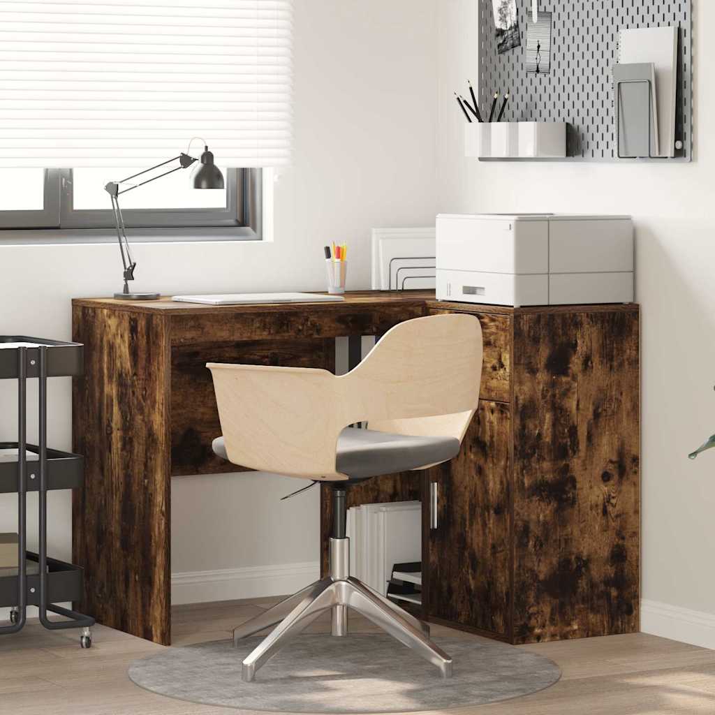 Hoekbureau met lade Gerookt eiken 102 x 88 x 75 cm is nu te koop bij PeponiXL, paradijselijk wonen!