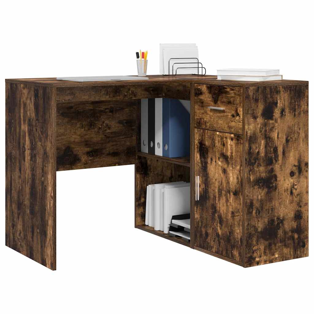 Hoekbureau met lade Gerookt eiken 102 x 88 x 75 cm is nu te koop bij PeponiXL, paradijselijk wonen!