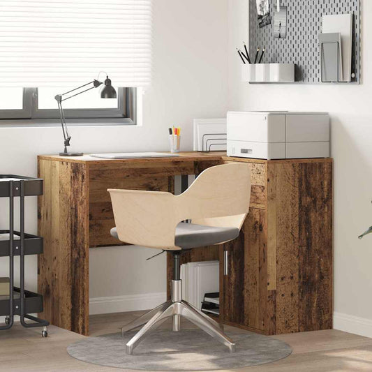 Hoekbureau met lade Oudhout 102 x 88 x 75 cm is nu te koop bij PeponiXL, paradijselijk wonen!
