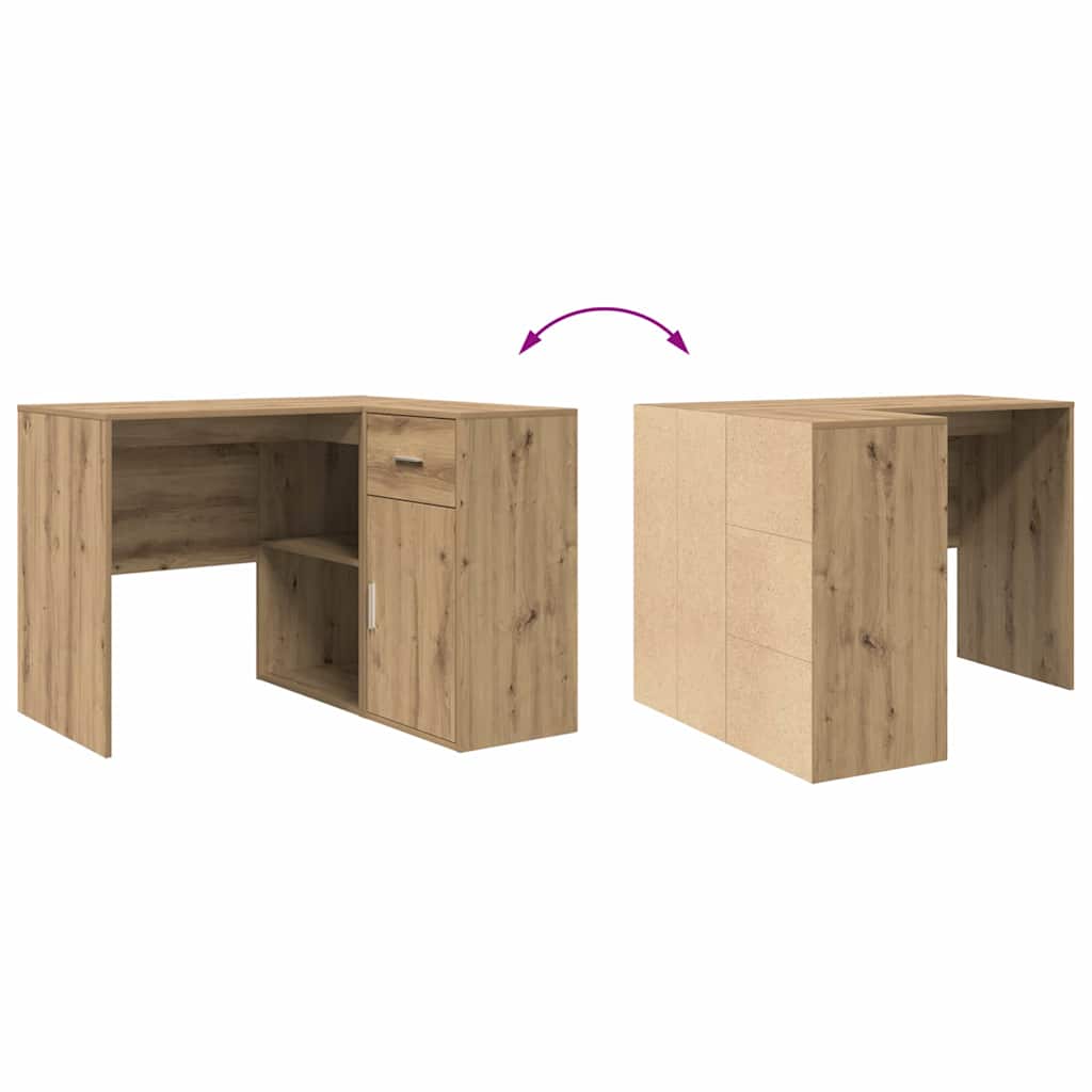 Hoekbureau met lade Artisan Eiken 102 x 88 x 75 cm is nu te koop bij PeponiXL, paradijselijk wonen!