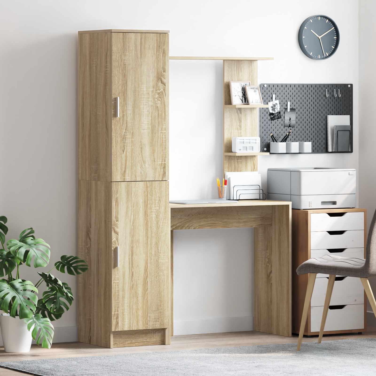 Bureau 2 pcs Sonoma Eiken is nu te koop bij PeponiXL, paradijselijk wonen!