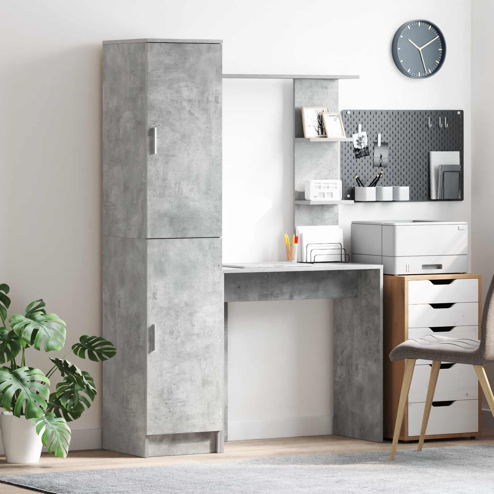 Bureau 2 pcs Beton Grijs is nu te koop bij PeponiXL, paradijselijk wonen!