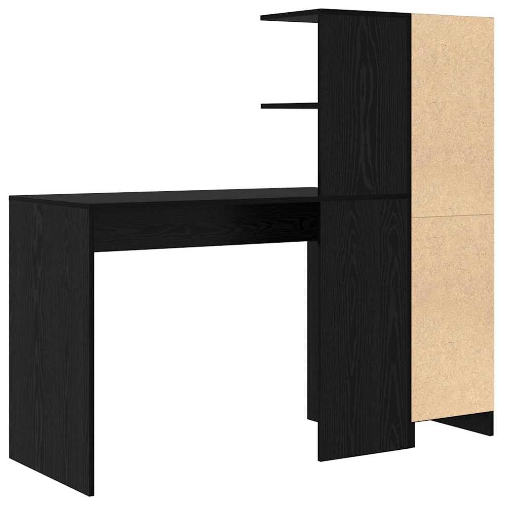 Bureau 2 pcs Zwart Eiken is nu te koop bij PeponiXL, paradijselijk wonen!