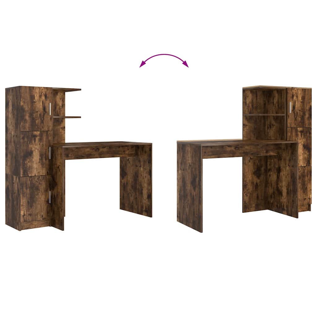 Bureau 2 pcs Gerookt eiken is nu te koop bij PeponiXL, paradijselijk wonen!