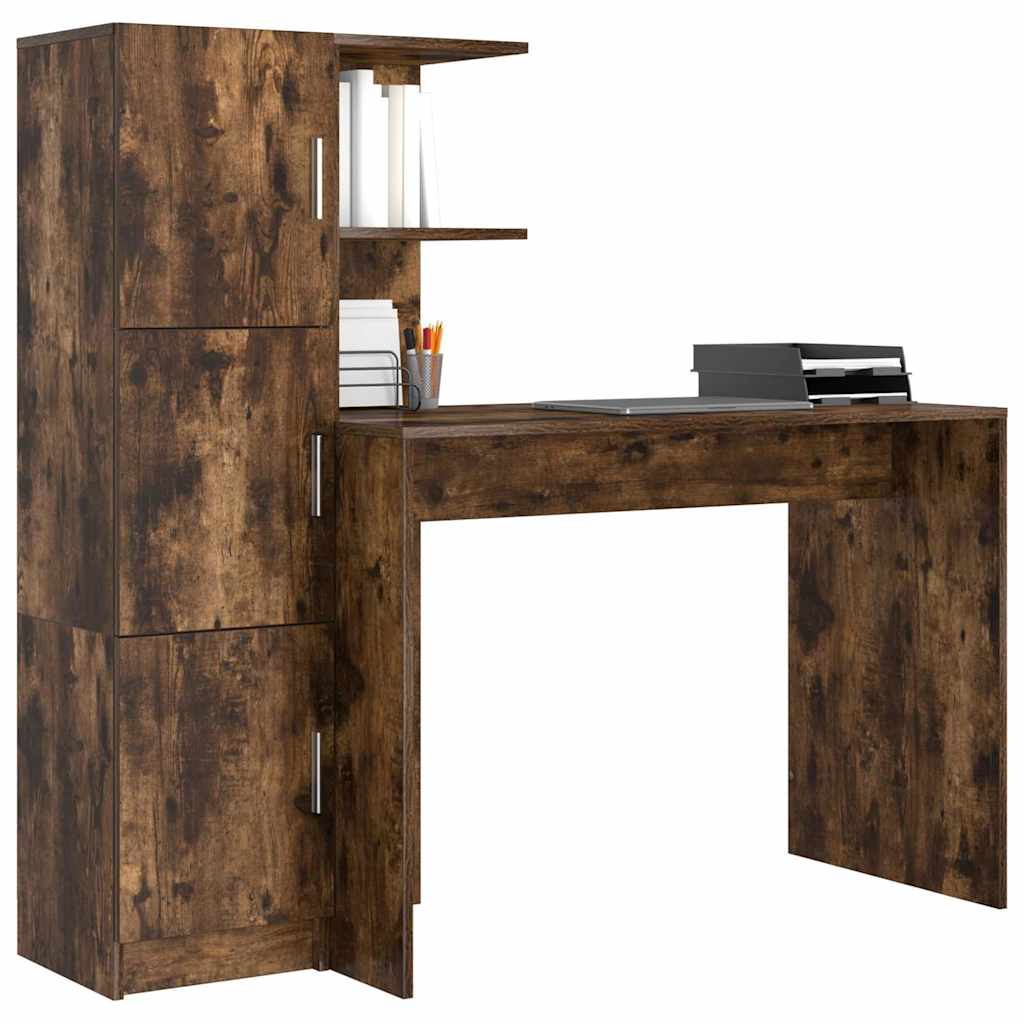 Bureau 2 pcs Gerookt eiken is nu te koop bij PeponiXL, paradijselijk wonen!