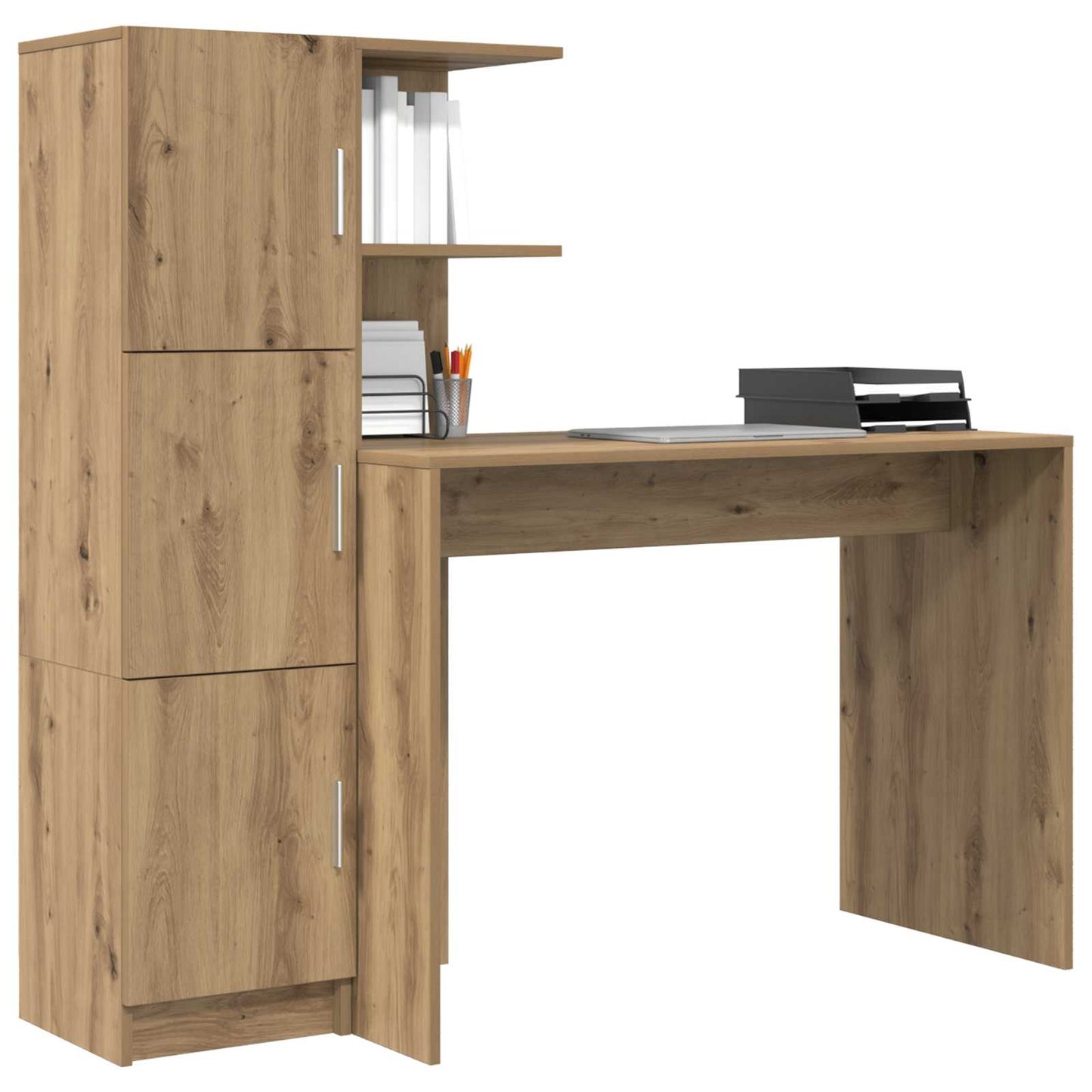 Bureau Artisan Eiken 133.5 x 50 x 124 cm 2 st is nu te koop bij PeponiXL, paradijselijk wonen!
