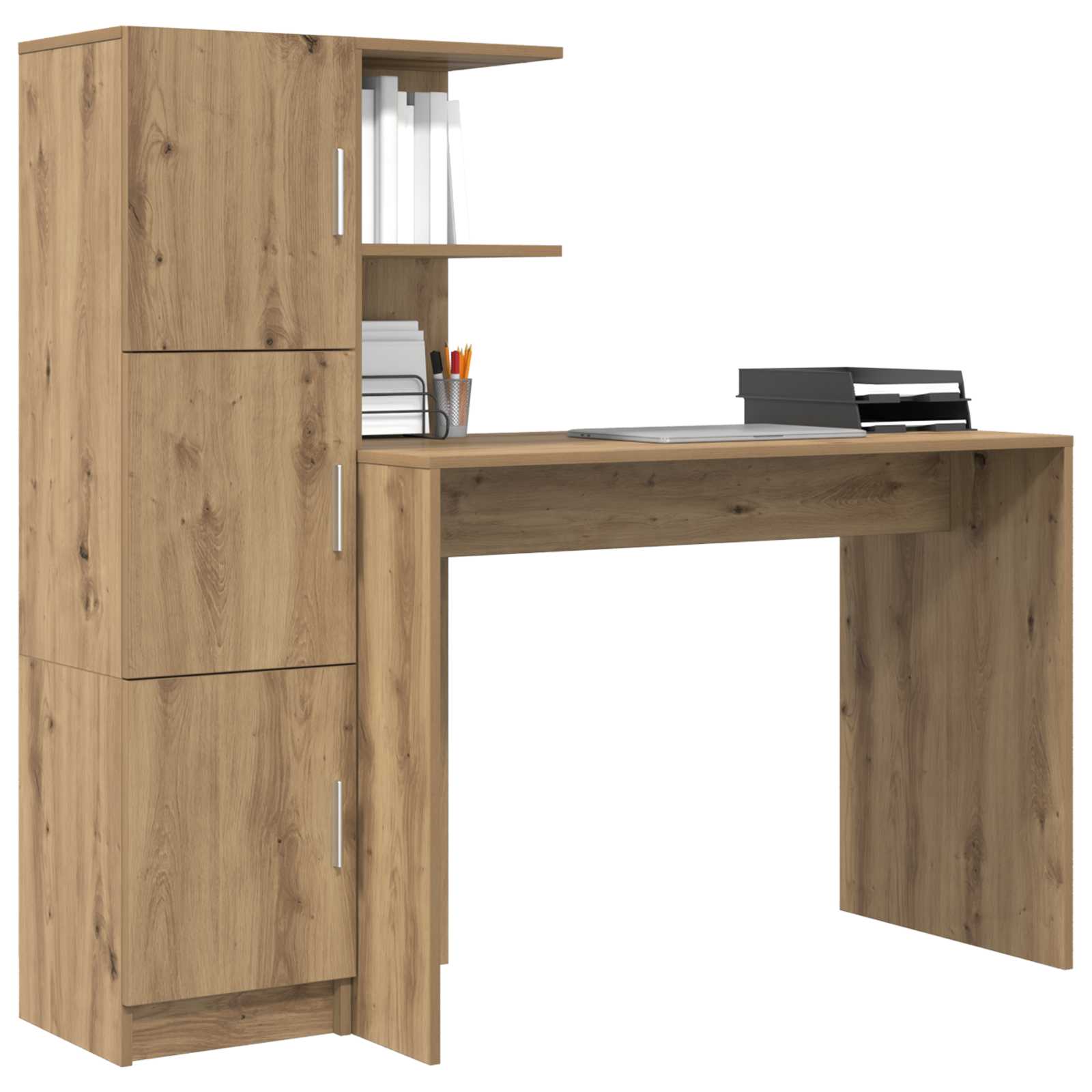 Bureau Artisan Eiken 133.5 x 50 x 124 cm 2 st is nu te koop bij PeponiXL, paradijselijk wonen!