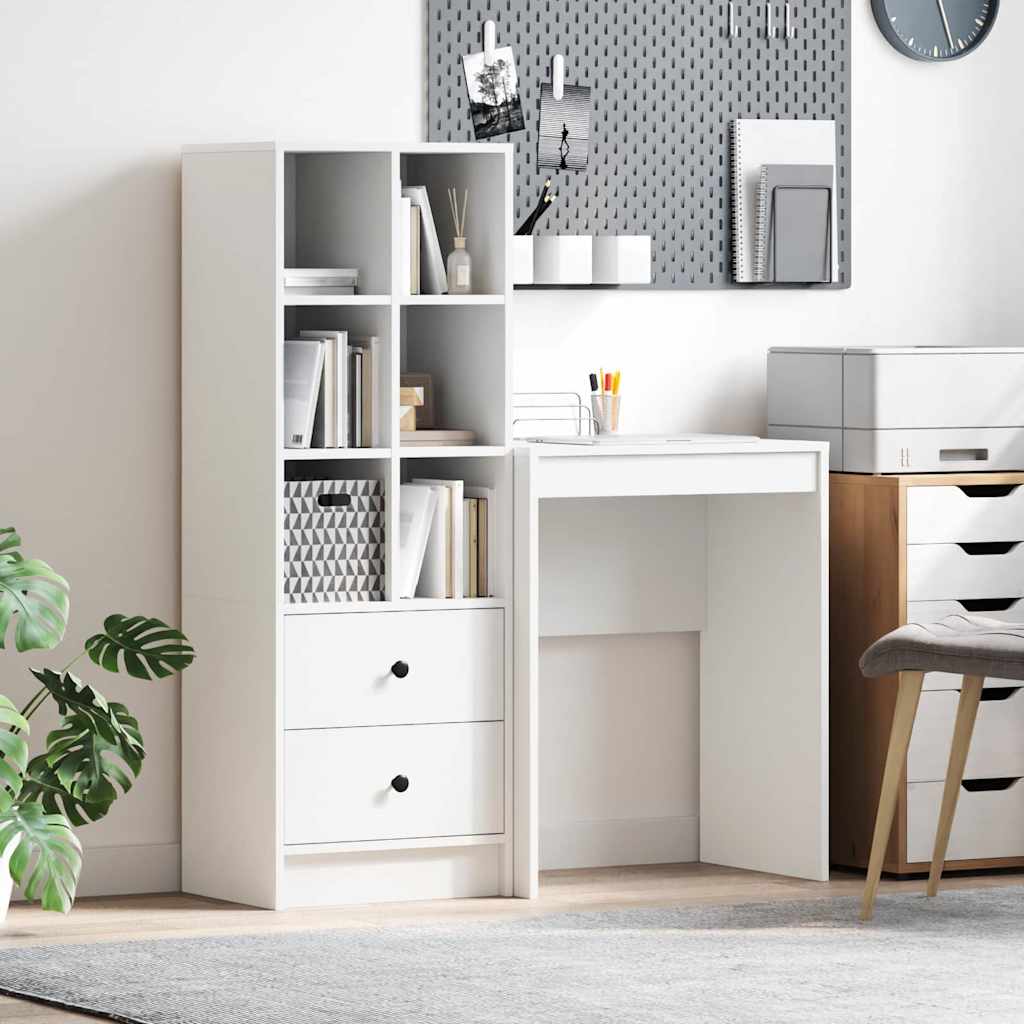 Bureau met lade 2 pcs Wit is nu te koop bij PeponiXL, paradijselijk wonen!