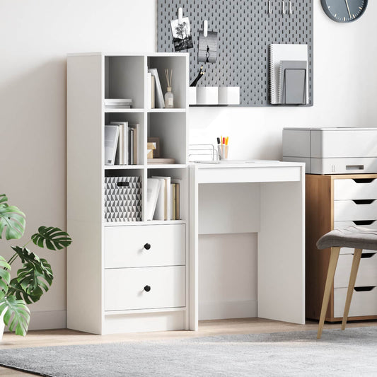 Bureau met lade met plank met opslag 2 pcs Wit is nu te koop bij PeponiXL, paradijselijk wonen!