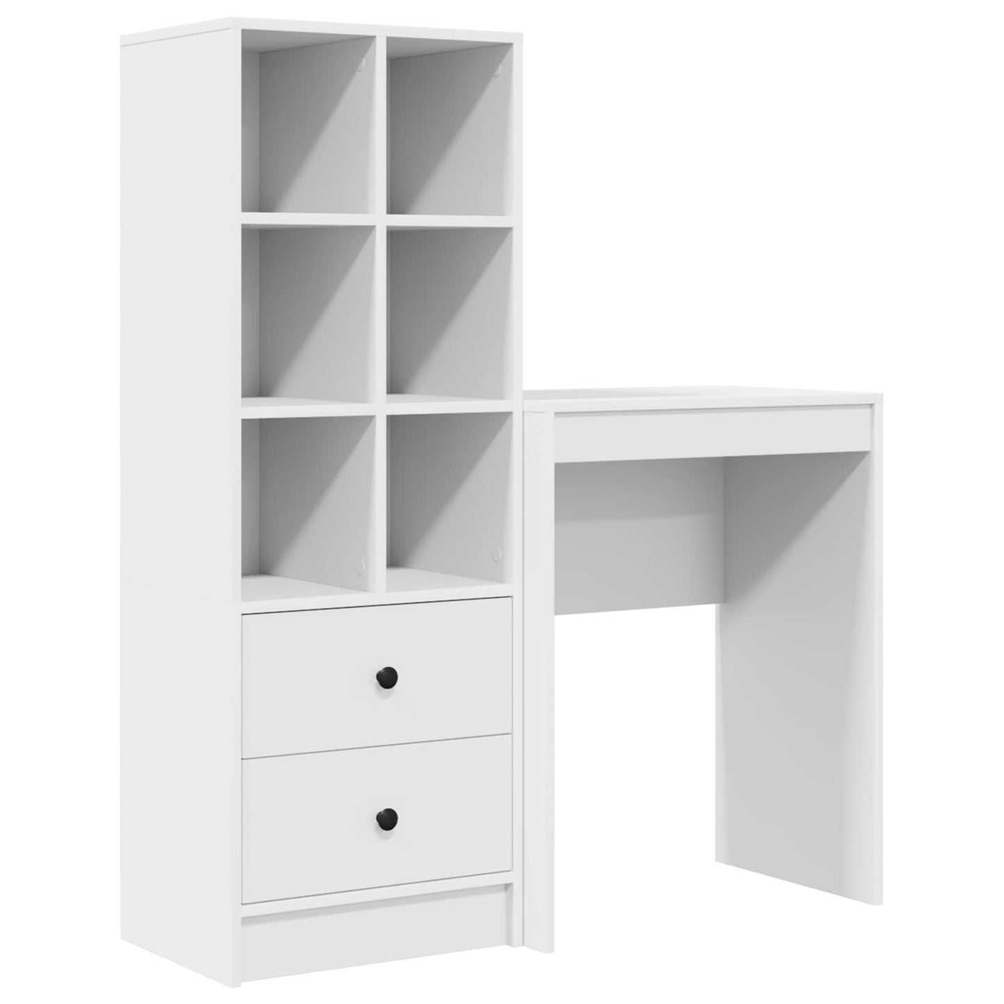 Bureau met lade met plank met opslag 2 pcs Wit is nu te koop bij PeponiXL, paradijselijk wonen!